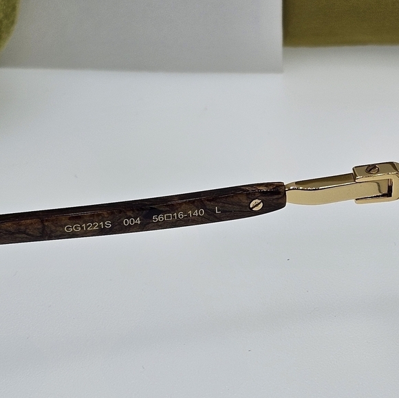 GUCCI UNISEX GG1221S 004 GUCCI RIMLESS GG LOGO ON LENS SUNGLASSES - Picture 12 of 13